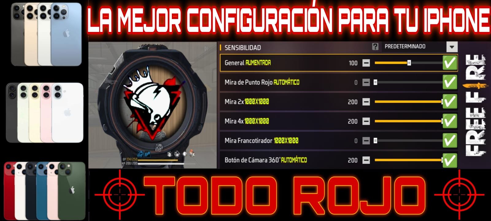 Las Mejores Sensibilidades para Todos los iPhone en Free Fire (2025) – ¡Revienta Cabezas Fácil!