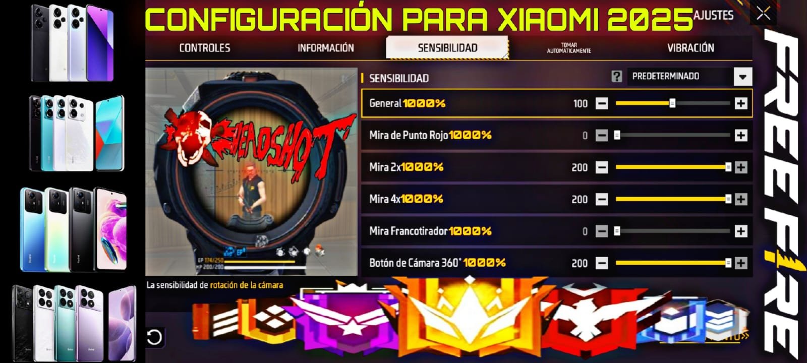 Las Mejores Sensibilidades Para Celulares Xiaomi en Free Fire 2025